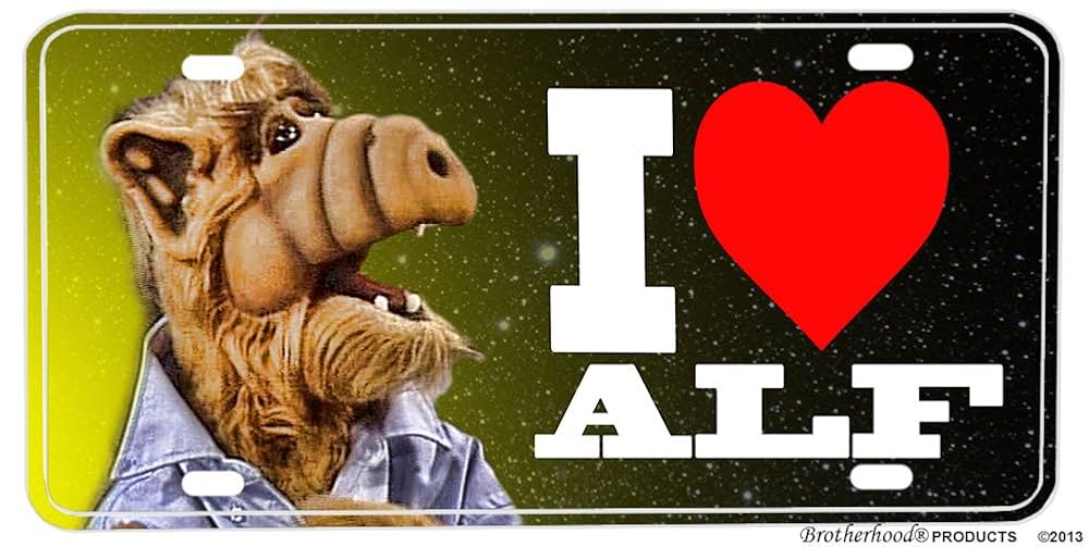 Amazon.com: I Love Alf Space Alien Aluminum License Plate
